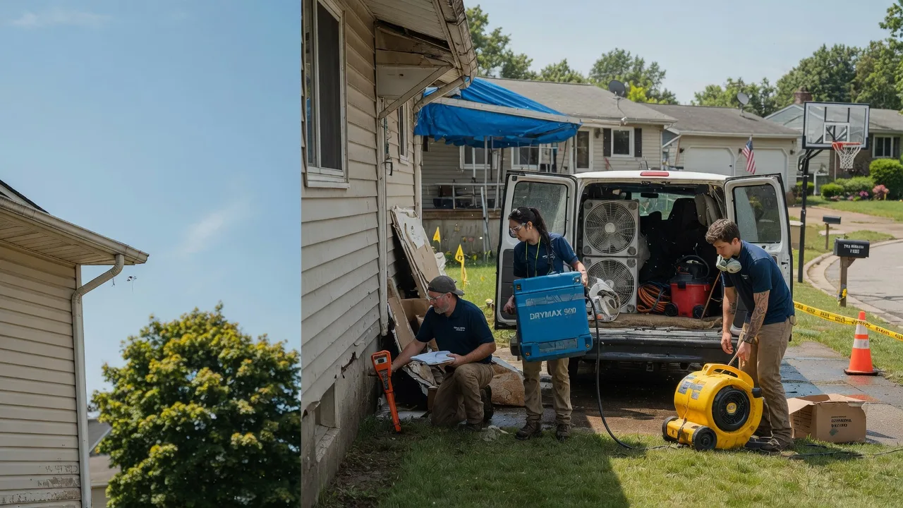 Ceiling Leak Cleanup in Clarington, OH near me